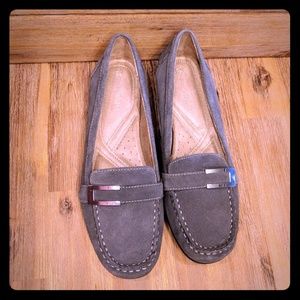 LIKE NEW! Grey Suede Loafers